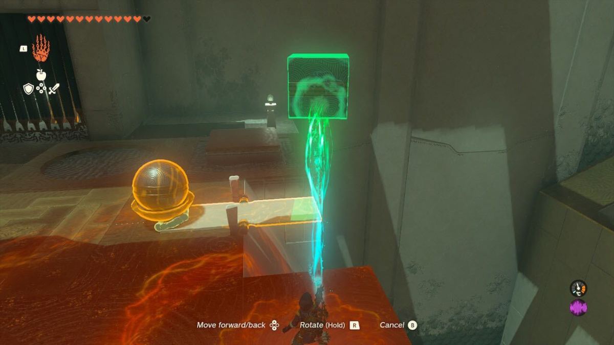 Attach the ball cup on the left, pop the ball in, then drop the box from the right. 